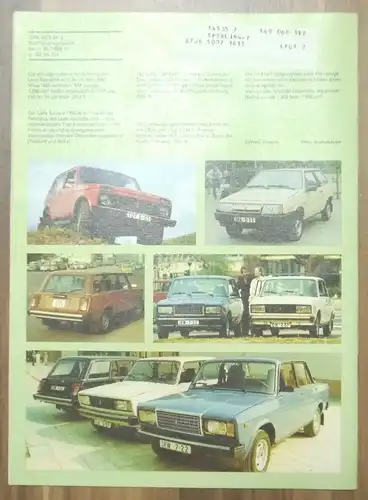 Zeitschrift KFT Test Lada Samara WAS 2108 Juli 1989 DDR Kraftfahrzeugtechnik