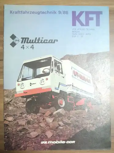 September 1986 KFT Multicar 4x4 Off-Road Zeitschrift DDR IFA Mobile