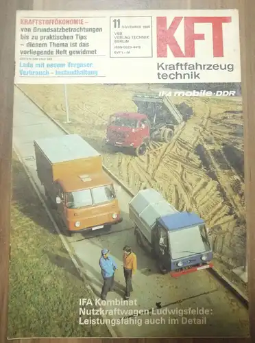 Kraftfahrzeugtechnik DDR Zeitschrift Kraftstoffökonomie KFT 1980