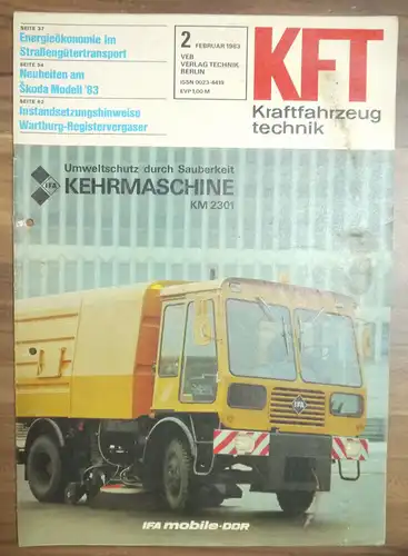 KFT Februar 1983 Skoda Modell 83 IFA Mobile Zeitschrift DDR KM 2301