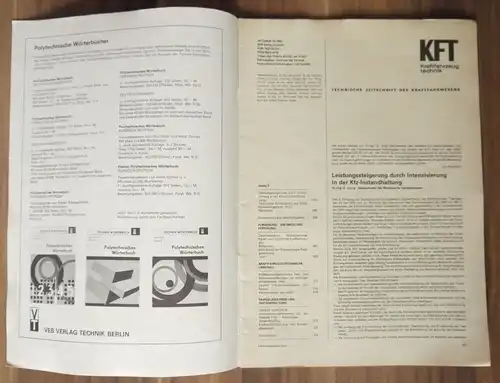 KFT Grundsatzreferat Kfz Instandsetzung Messebericht Oktober 1982 DDR