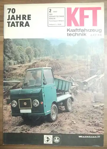 KFT 70 Jahre TATRA Februar 1967 VEB Berlin Zeitschrift A 4314 E Multicar