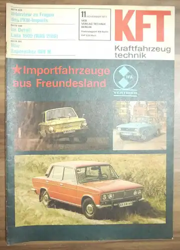 Zeitschrift DDR KFT Interview Fragen PKW Import Lada 1600 968 M 1977