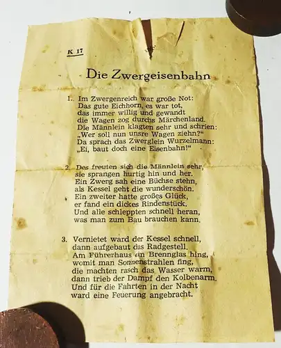 Alter Rollfilm Die Zwergeisenbahn DDR 
