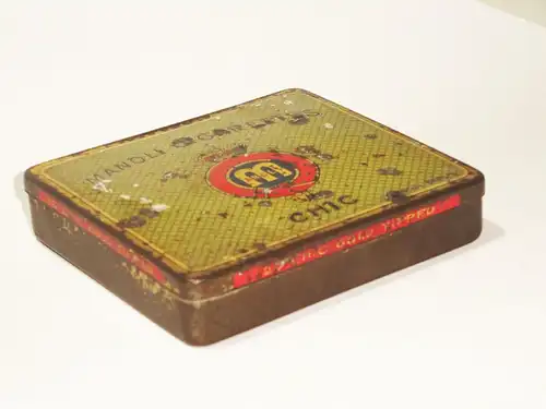 Alte Blechdose Manoli Cigarettes Chic Berlin Zigarettendose um 1900