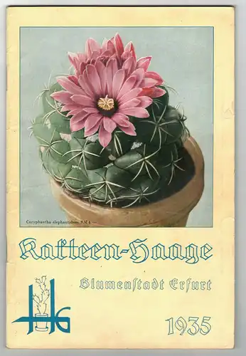 Katalog Kakteen Haage Blumenstadt Erfurt 1935 Kaktus 