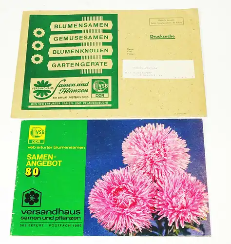 Katalog Samen Angebot 80 VEB Erfurter Blumensamen DDR Gärtner Garten 