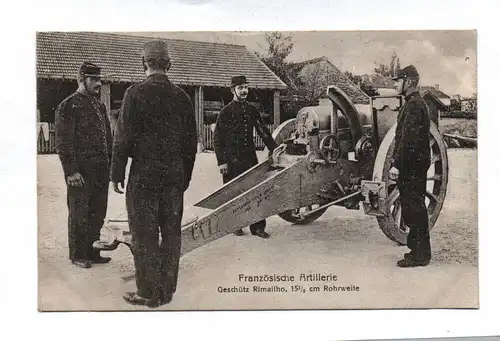 Ak Französische Artillerie Geschütz Rimailho 1915