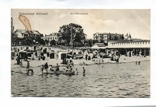 Ak Ostseebad Ahlbeck Heringsdorf Am Herrenbad Postkarte 1911