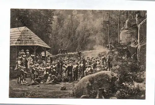 Ak Waldtheater Oybin Zittau Wallenstein's Lager Gedicht Friedrich Schiller 1914