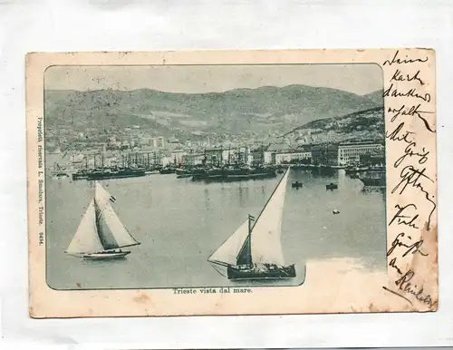 Ak Trieste vista dal mare Italien Ansichtskarte 1902