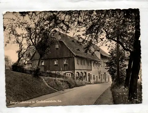 Ak Umgebindehaus in Großschweidnitz Ansichtskarte Sachsen 1962