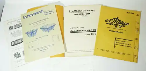 Katalog E.L.Meyer Hildesheim Musterbuch Galanteriewaren Silberwaren Koffer 1930