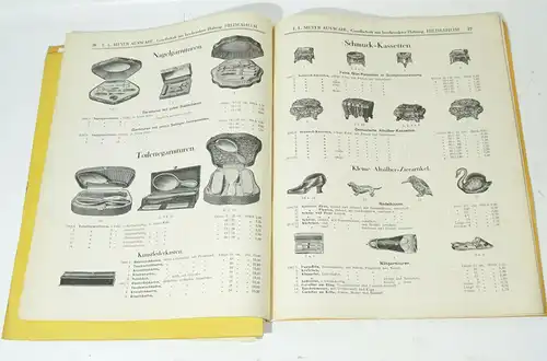 Katalog E.L.Meyer Hildesheim Musterbuch Galanteriewaren Silberwaren Koffer 1930