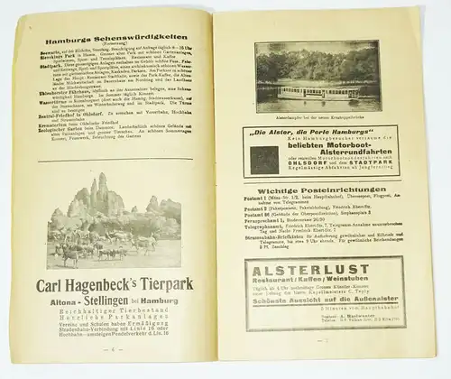 Hamburg Altona Fremdenführer 1929 Werbeannoncen (H2