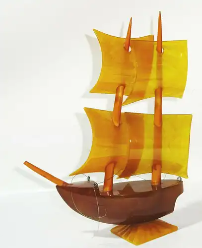 Vintage Segelschiff Catalin Kunstharz DDR deko