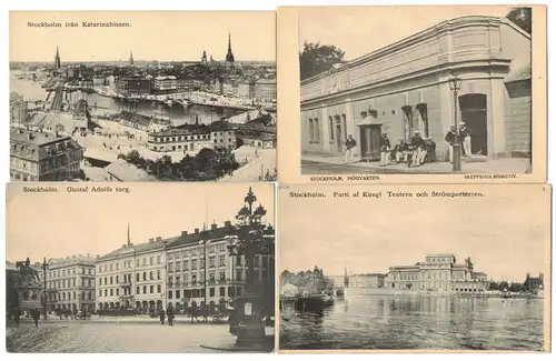 9 x Ak Stockholm Schweden 1910er 1920er