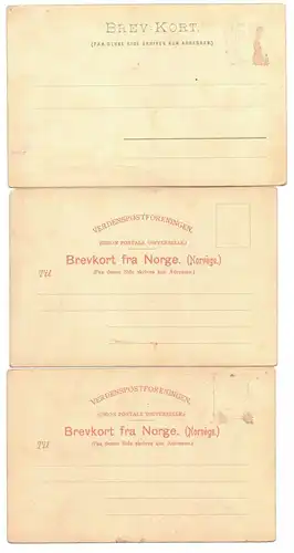 3 x Litho Ak Bergen Norwegen norway um 1910 norge