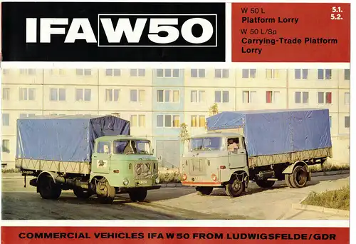 Prospekt Ifa W50 Plattform W50L/SP Englisch 1973 DDR LKW Nutzfahrzeug ! (H3