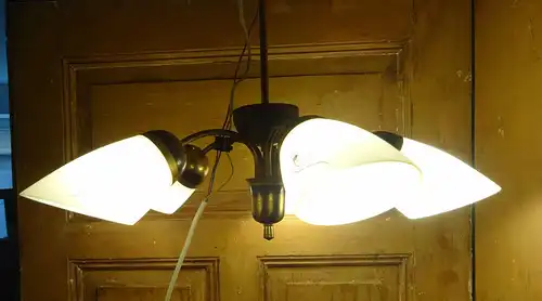 Vintage 5flamige Deckenlampe Mid Century Lampe Leuchte DDR 1960er Beleuchtung !