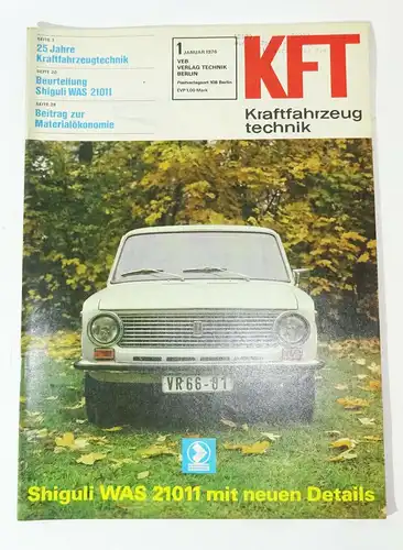 KFT Kraftfahrzeugtechnik Zeitschrift 1 Januar 1976 Shiguli WAS 21011 neue Detail