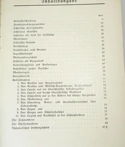 Schlesien Die deutschen Heimatführer Band 9 1938