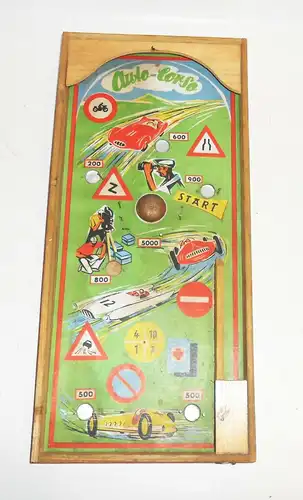 DDR Flipper Spielzeug Schnips Kugel Spiel Tischflipper mit Murmeln Vintage