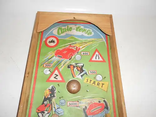 DDR Flipper Spielzeug Schnips Kugel Spiel Tischflipper mit Murmeln Vintage