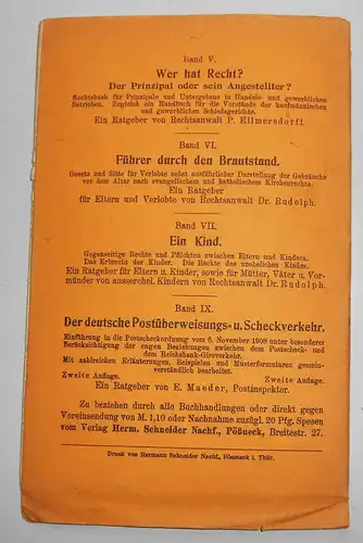 Hausbilbliothek Interessante chemnische Laboratoriums Arbeiten Pößneck 1910