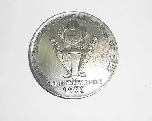 Medaille LAUTEX Zittau Oberlausitz Textilbetriebe Betriebsfestspiele 1973 DDR