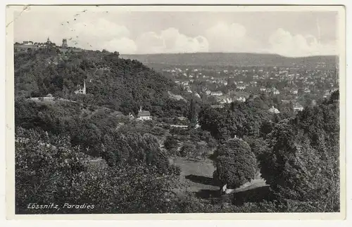 Ak Lössnitz Paradies 1938 (A3426