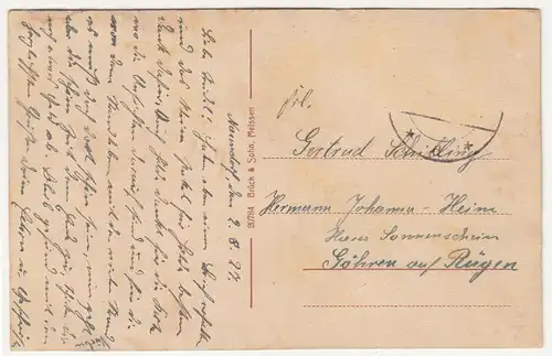 Ak Grossenhain Cottbuser Bahnhof 1927