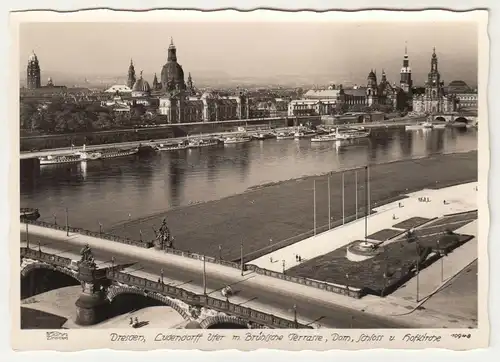 Hahn Ak 10948 Dresden Ludendorff Ufer Brühlsche Terasse Dom Schloss Hofkirche