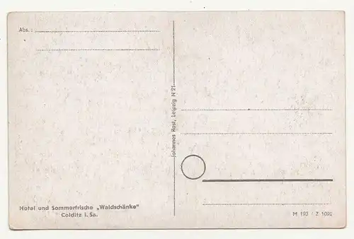 Ak Hotel & Sommerfrische " Waldschänke " Colditz Sachsen um 1950 ! (A2136