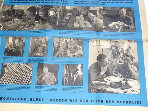DDR Plakat Maschinenbau Rudisleben Arnstadt DDR 1959 Planerfüllung