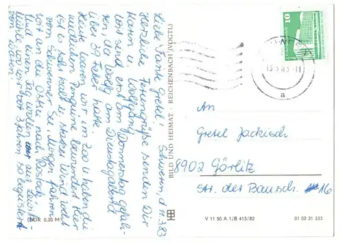 DDR Ak Viele Grüße aus der Bezirksstadt Schwerin 1983 