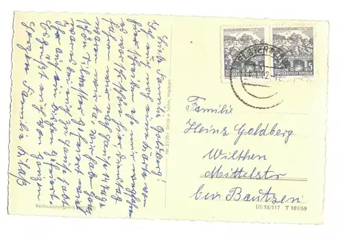 Ak Elsterwerda Blick vom alten Wasserturm 1962 