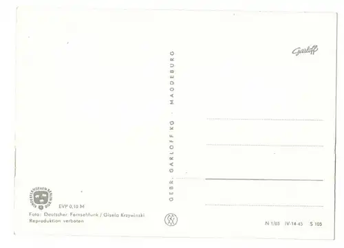 Ak Unser Sandmännchen DDR Fernsehen 1968 Garloff Sandmann
