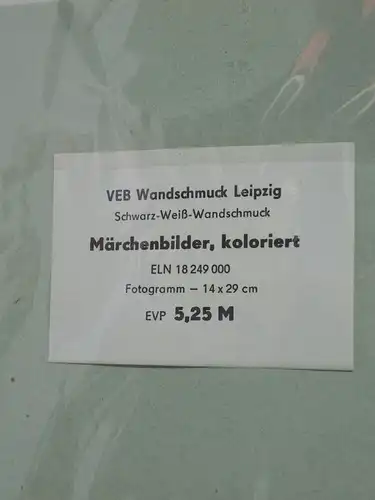 DDR Wandbild Märchen Bild Kinder Motive 1960er Unbenutzt OVP