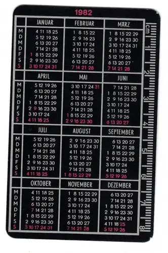DDR Metall Kalender Metalleichtbaukombinat 1982 vintage