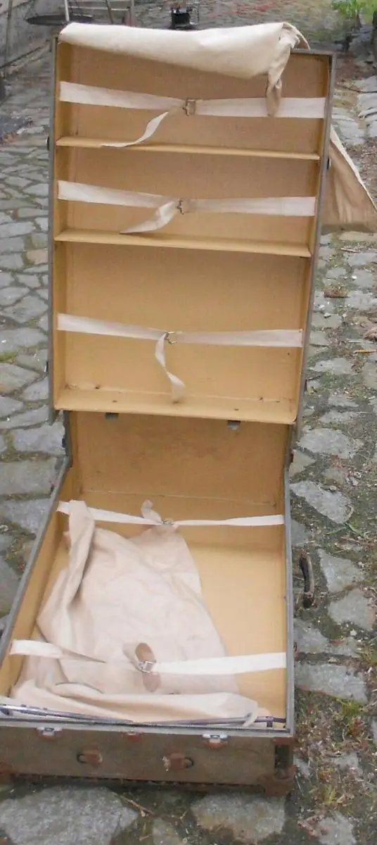 Vintage Reisekoffer Überseekoffer Schrankkoffer XL Koffer Deko Loft Industrie 11
