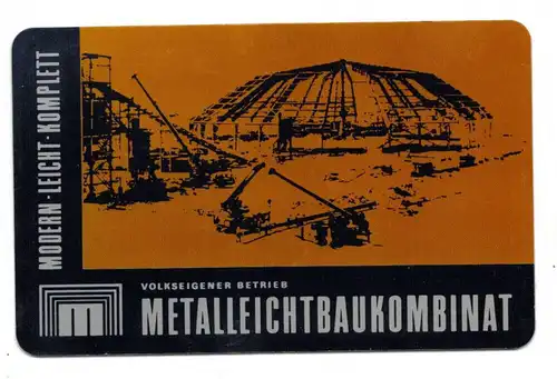DDR Taschenkalender Metalleichtbau Kombinat 1987 Kalender