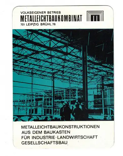 DDR Taschenkalender VEB Metallbauleichtbaukombinat Leipzig 1976
