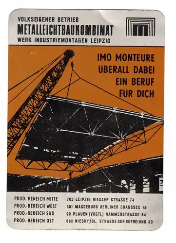 Alter Metall Taschenkalender 1970 Metall Leichtbau Kombinat Leipzig DDR