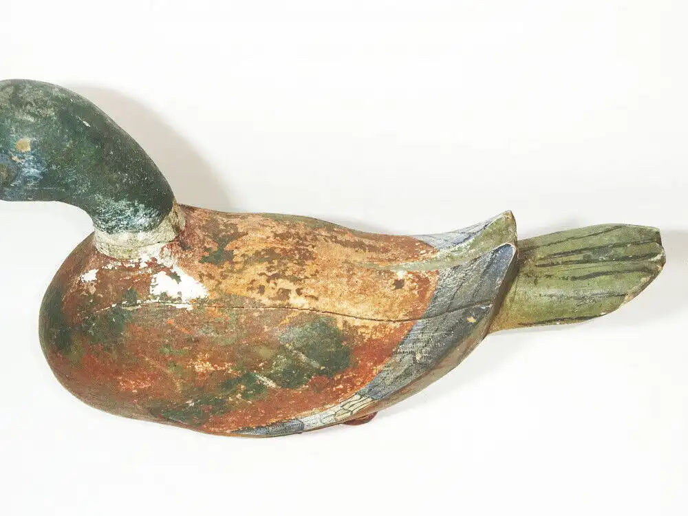 Uralte Lockente Holz Ente Jagd Attrappe Lockvogel Sammler  7
