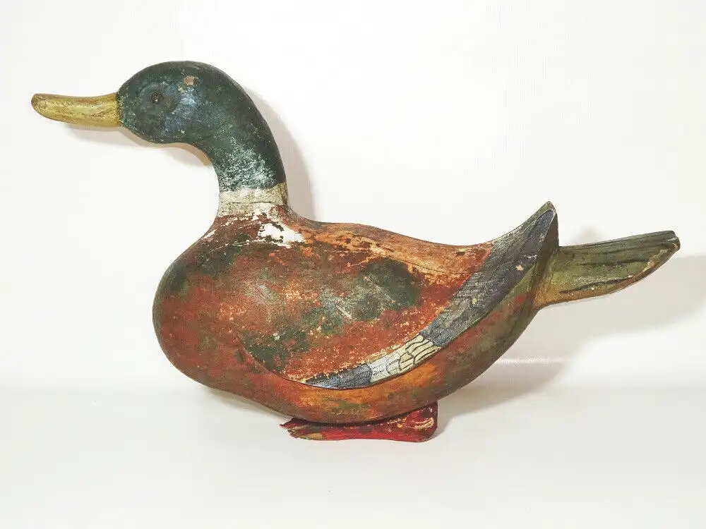 Uralte Lockente Holz Ente Jagd Attrappe Lockvogel Sammler  8