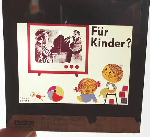 DEWAG Kino Dia 10 Stück Kinder Pädagogik Erziehung Glas Sammler Reklame
