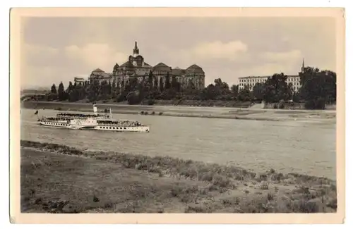 Ak Raddampfer Leipzig Elbe Dresden 1955 DDR