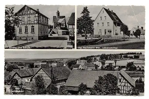 Ak Elbenrod Kreis Alsfeld 1960 Lebensmittel Geschäft Kirche Schule