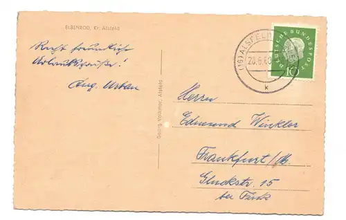 Ak Elbenrod Kreis Alsfeld 1960 Lebensmittel Geschäft Kirche Schule 